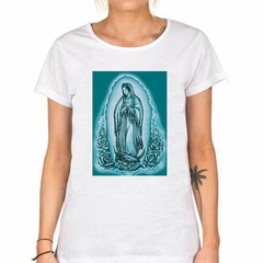 Remera Virgen De Guadalupe Turquesa Religion - comprar online