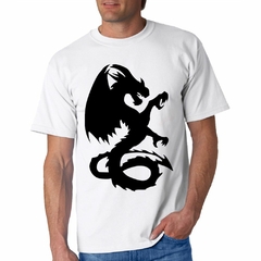 Remera Dragon En Negro Silhouettes - TiendaCubik