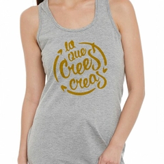 Musculosa Deportiva Lo Que Crees Creas - comprar online