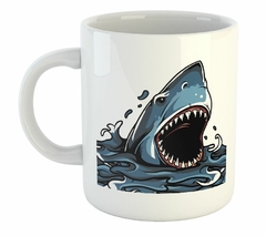 Taza Shark On The Sea Tiburon En El Mar