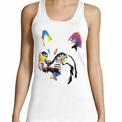 Musculosa Deportiva Pop Art Gato Colores Cat