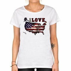 Remera I Love United States en internet