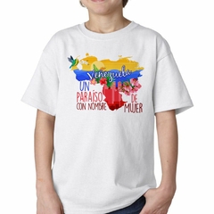 Remera Mapa De Venezuela Paraiso Mujer Playa Flo