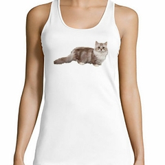 Musculosa Deportiva Gato Munchkin Sentado