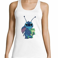 Musculosa Deportiva Stitch Abrazando Un Sapo