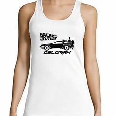 Musculosa Deportiva Delorean Volver A Futuro Frase Auto Negro