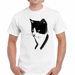 Remera Gato Negro Y Blanco Painting en internet