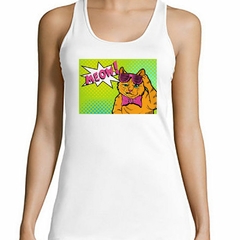 Musculosa Deportiva Gato Con Anteojos Popart Meow - comprar online