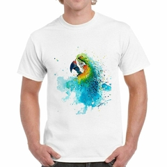 Remera Loro Watercolor Art