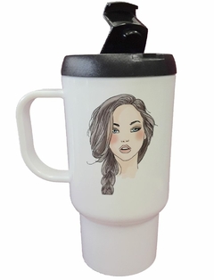 Jarro Termico Rostro Mujer Woman Chica Girl Face