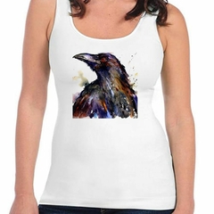 Musculosa Deportiva Cuervo Pintura Acuarela