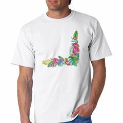 Remera Pajaro Loro Ramo De Flores - tienda online