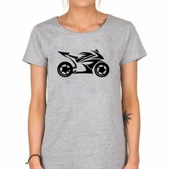 Remera Moto Velocidad Silueta Negra - comprar online