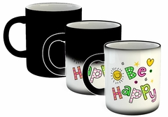 Taza Be Happy Art Color Feliz en internet