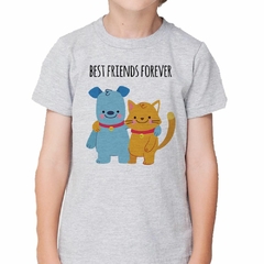 Remera Best Friends Perro Y Gato