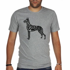 Remera Gran Danes Vector Silueta Dog - TiendaCubik