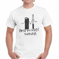 Remera Best Friends Cigarrillo Y Encendedor - TiendaCubik