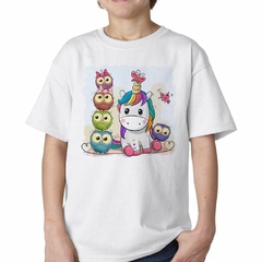 Imagen de Remera Owl Buho Lechuza Pony Unicornio Dibujo