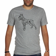 Remera Perro Boxer Dibujo Lineas M2 - comprar online