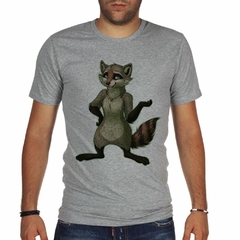 Remera Procyon Mapache Raccoon Diseño Dibujo - tienda online