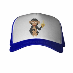 Gorra Mono Con Banana En La Mano Sonriendo