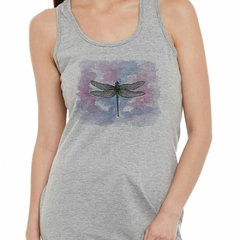 Musculosa Deportiva Libelula Dragonfly Acuarela Dibujo - comprar online