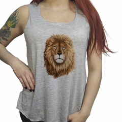 Musculosa Leon Cara Ojos Salvaje Amarillo