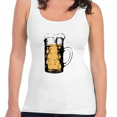 Musculosa Deportiva Vaso De Cerveza Lleno Chopp Espuma