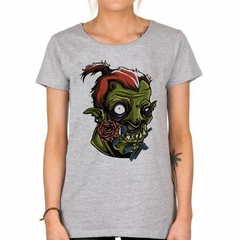 Remera Zombie With Flowers Flor En La Boca - TiendaCubik