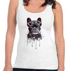 Musculosa Deportiva Perro Bull Dog Pintura Cool - comprar online