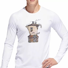Remera Manga Larga Cafe Casa Hogar Calor Aroma