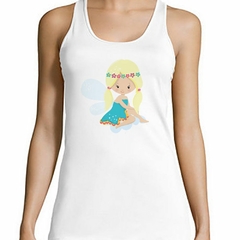 Musculosa Deportiva Hada Sentada Sobre Una Nube Dibujo - comprar online