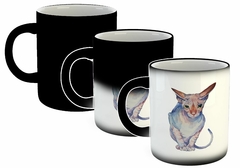 Taza Gato Sphynx Dibujo Pintura Art en internet