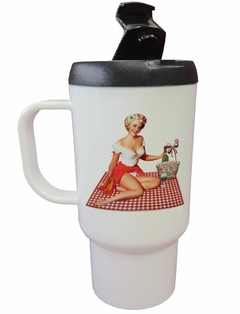 Jarro Termico Pin Up Girl Picnik Rojo Vino