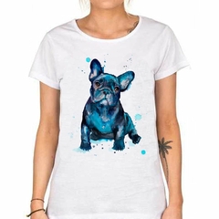 Remera Bulldog Art Watercolor M1 - comprar online