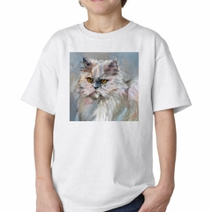 Remera Gato Persa Pintura Art M3 - TiendaCubik
