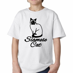 Remera Gato Siames Silueta Vector - TiendaCubik