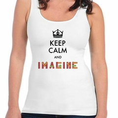 Musculosa Deportiva Keep Calm And Imagine Mantenga La