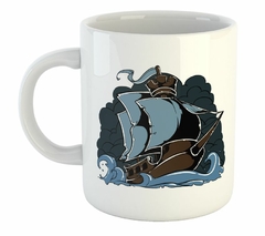 Taza Barco Navegando Sobre El Mar Art