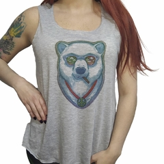 Musculosa Oso Con Gafas Simbolo De Paz