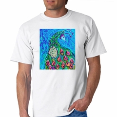 Remera Pavo Real Pintura Colores Art M2 en internet