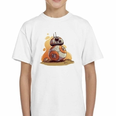 Remera Robot Galaxia Planeta Naranja - comprar online