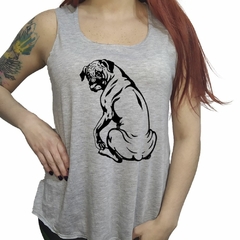 Musculosa Perro Boxer Silueta Vector M2