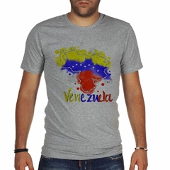 Remera Mapa De Venezuela Bandera Color - tienda online