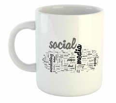 Taza Media Social Abierto Open Cerrado