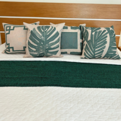 Kit 4 PEÇAS - 4 capas para Almofada Linho Broderie VERDE MENTA na internet