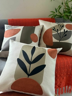 Kit 3 PEÇAS -3 capas para Almofada Linho Com Aplique Boucle - comprar online