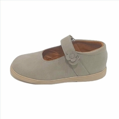 Guillerminas de cuero con velcro flor (160096) - tienda online