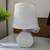 ABAJUR DE MESA GRANILITE EM PORCELANA COM CUPULA TECIDO - loja online