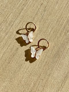 Aros Mariposa Blanca